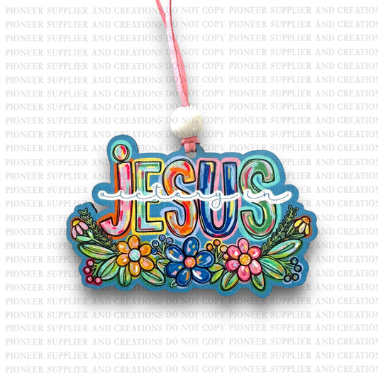 Victory In Jesus Car Charm Sublimation Blank | Exclusive Pixel Pop
