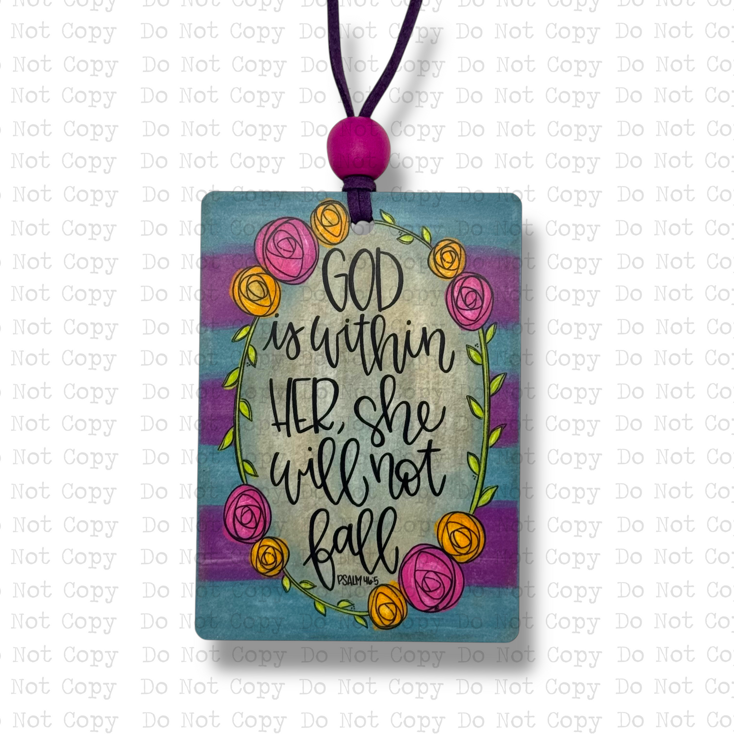 She Will Not Fall Car Charm Sublimation Blank | ARA