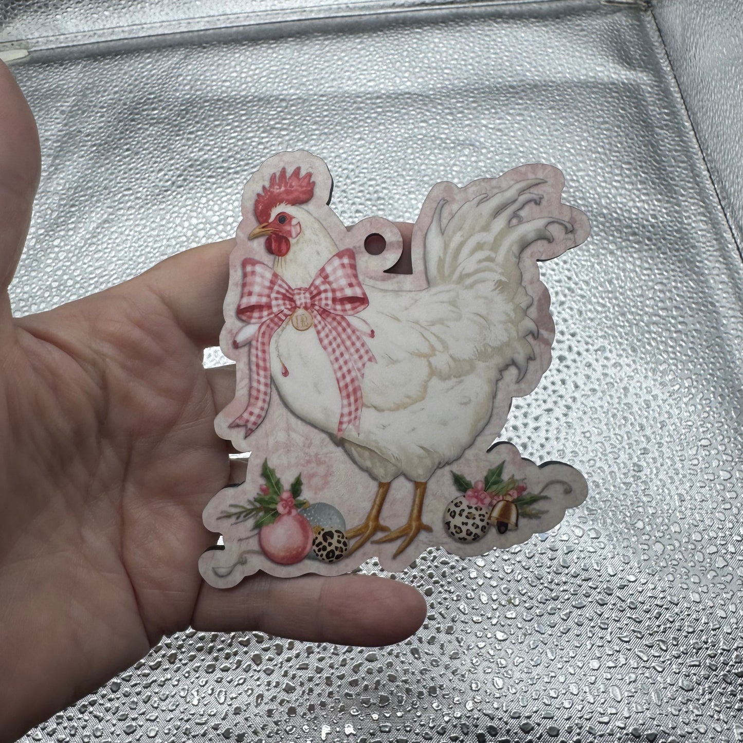 Chicken Ornament Pressed Blank