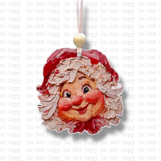 Hand Painted Mrs. Clause Ornament Sublimation Blank | TTDC