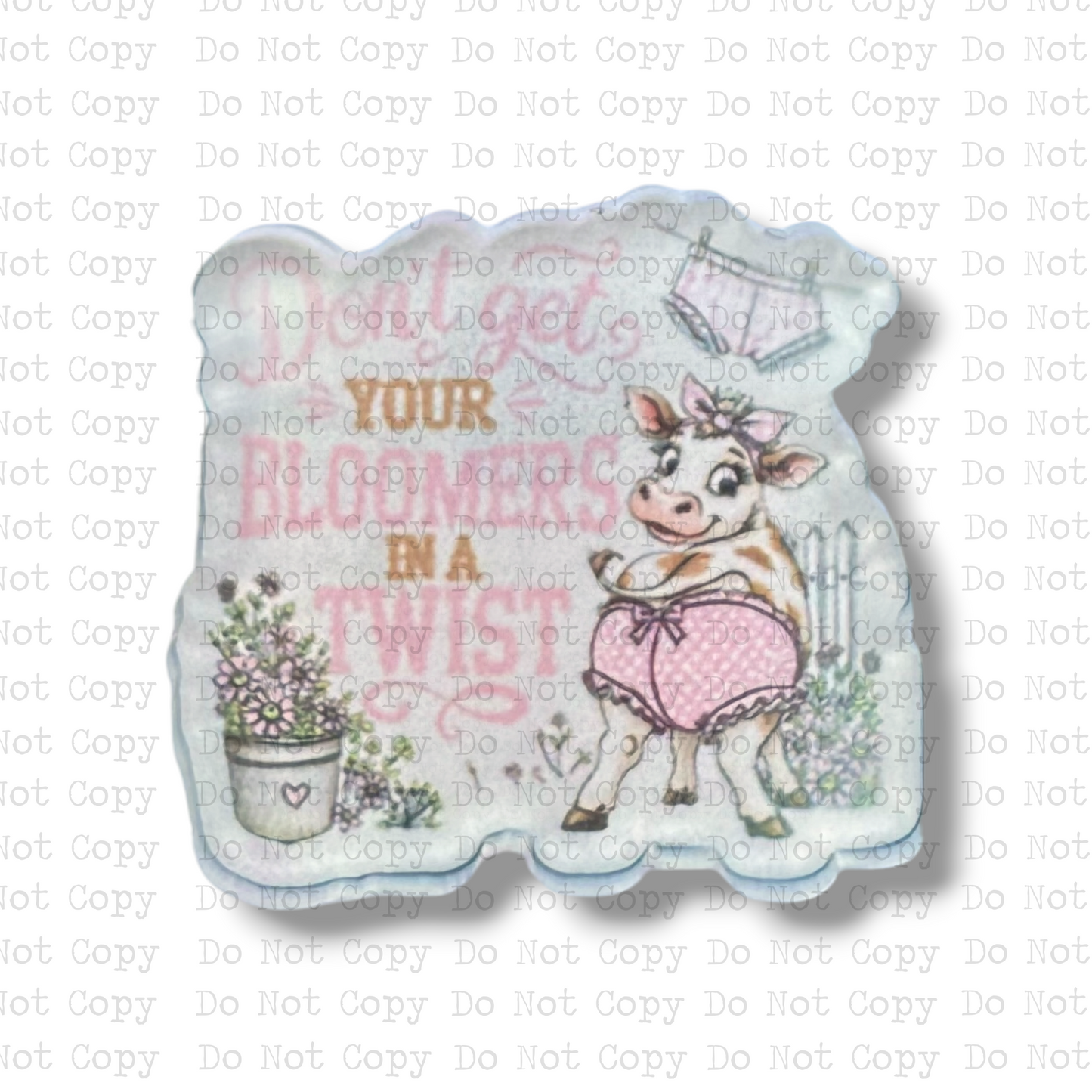 Bloomers In A Twist Lapel Pin Sublimation Blank Kit | Set of 2