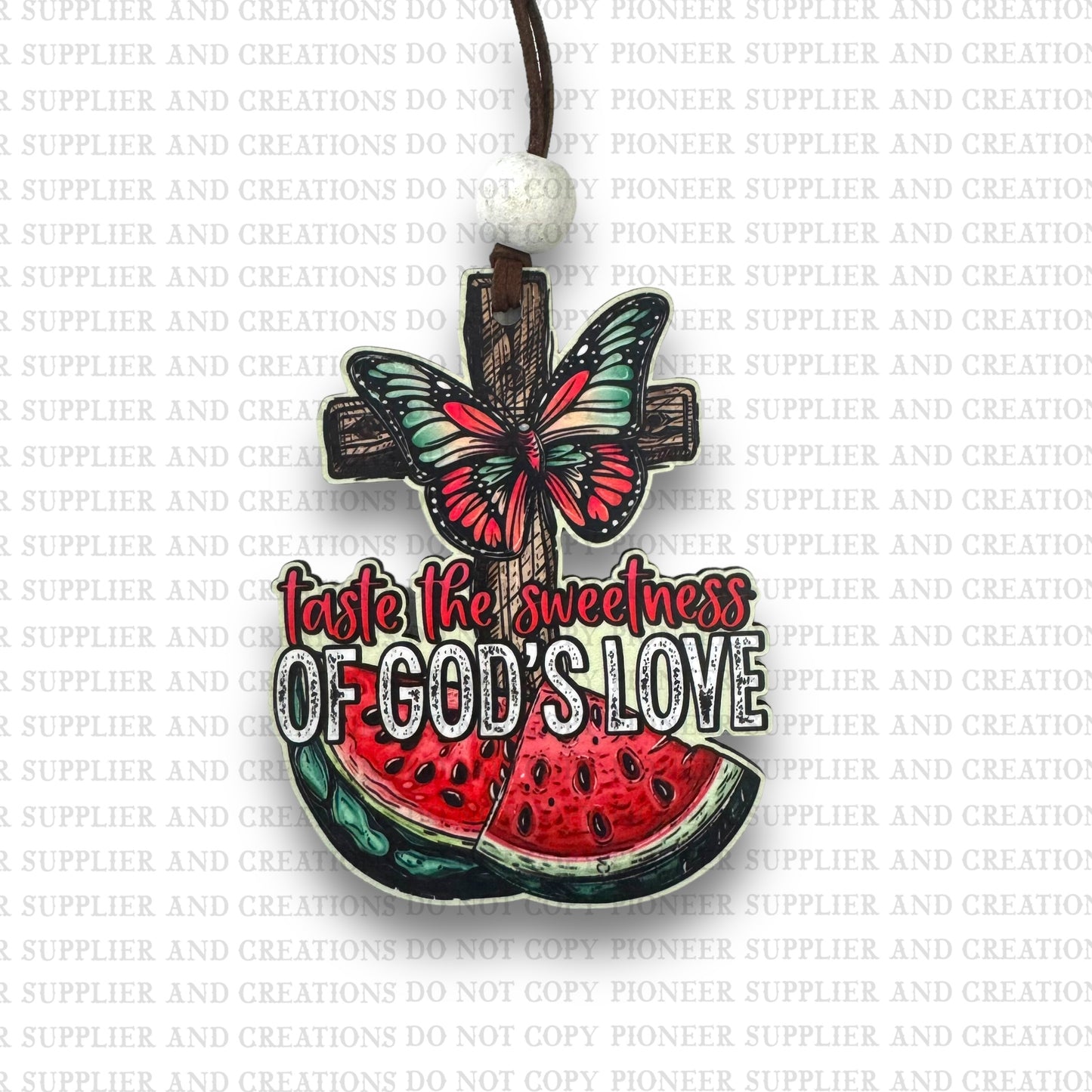 Sweetness Of Gods Love Car Charm Sublimation Blank