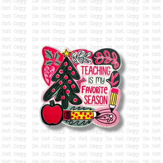 Teaching My Fav Season Button Sublimation Blank