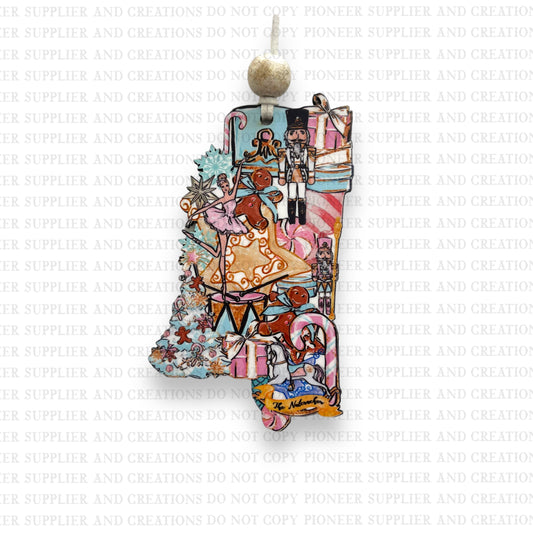 Mississippi Nutcracker Ornament Sublimation Blank