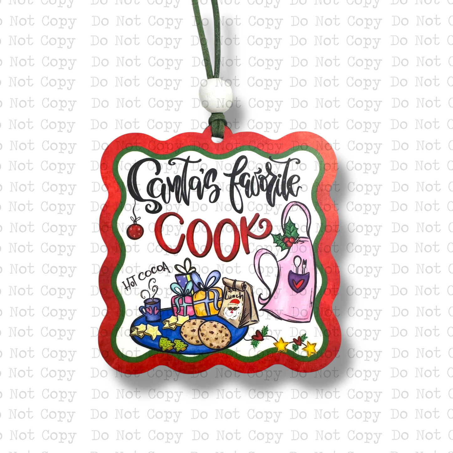 Santa's Favorite Cook Ornament Sublimation Blank | AAS