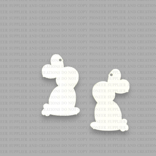 Colorful Polkadot Bunny Earring Sublimation Blanks