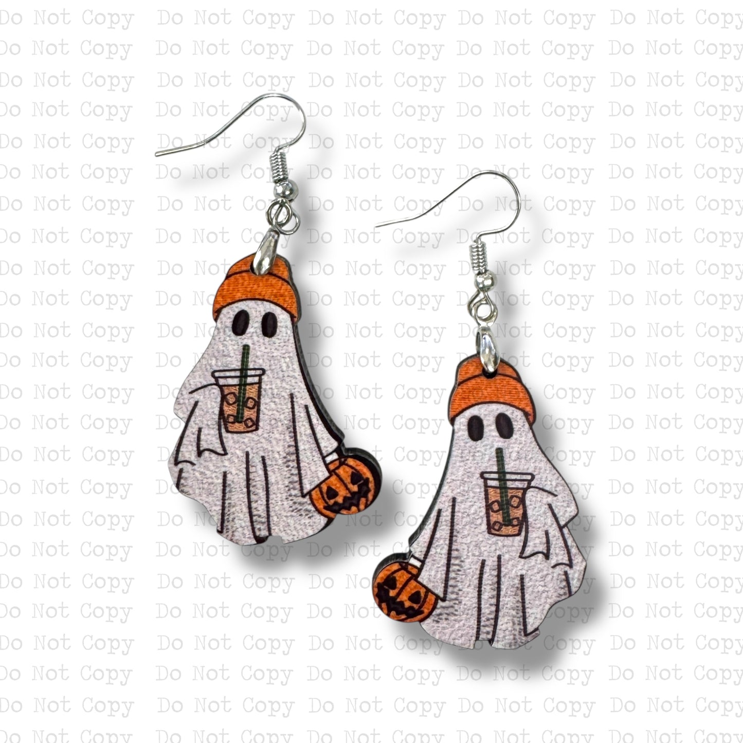 Coffee Ghost Earring Sublimation Blank Kit