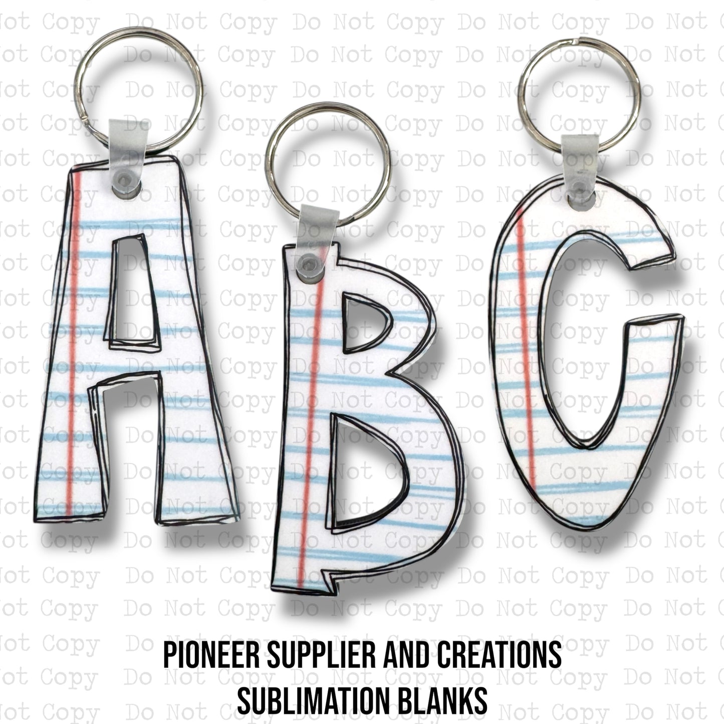 Alpha B Keychain Sublimation Blank | Exclusive Monogram Moments