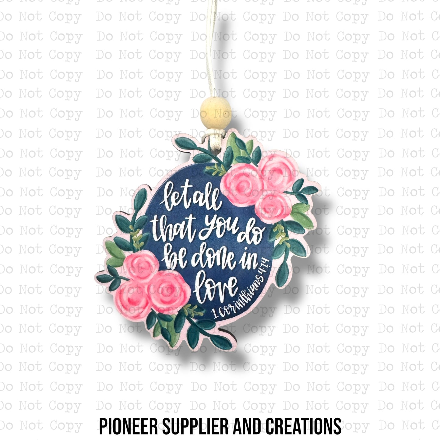 Done In Love Car Charm Sublimation Blank