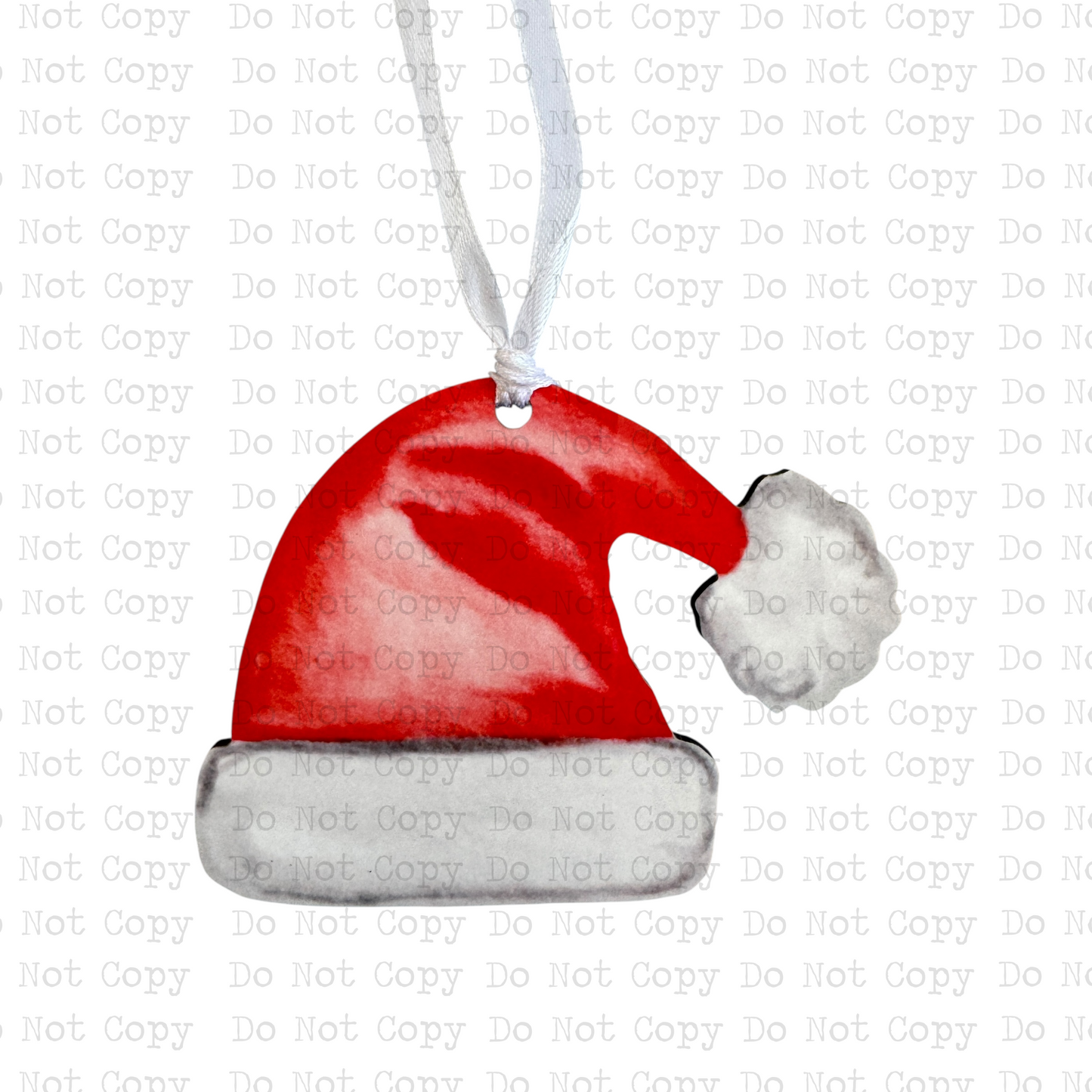 Santa Hat Ornament Sublimation Blanks | Exclusive Monogram Moments