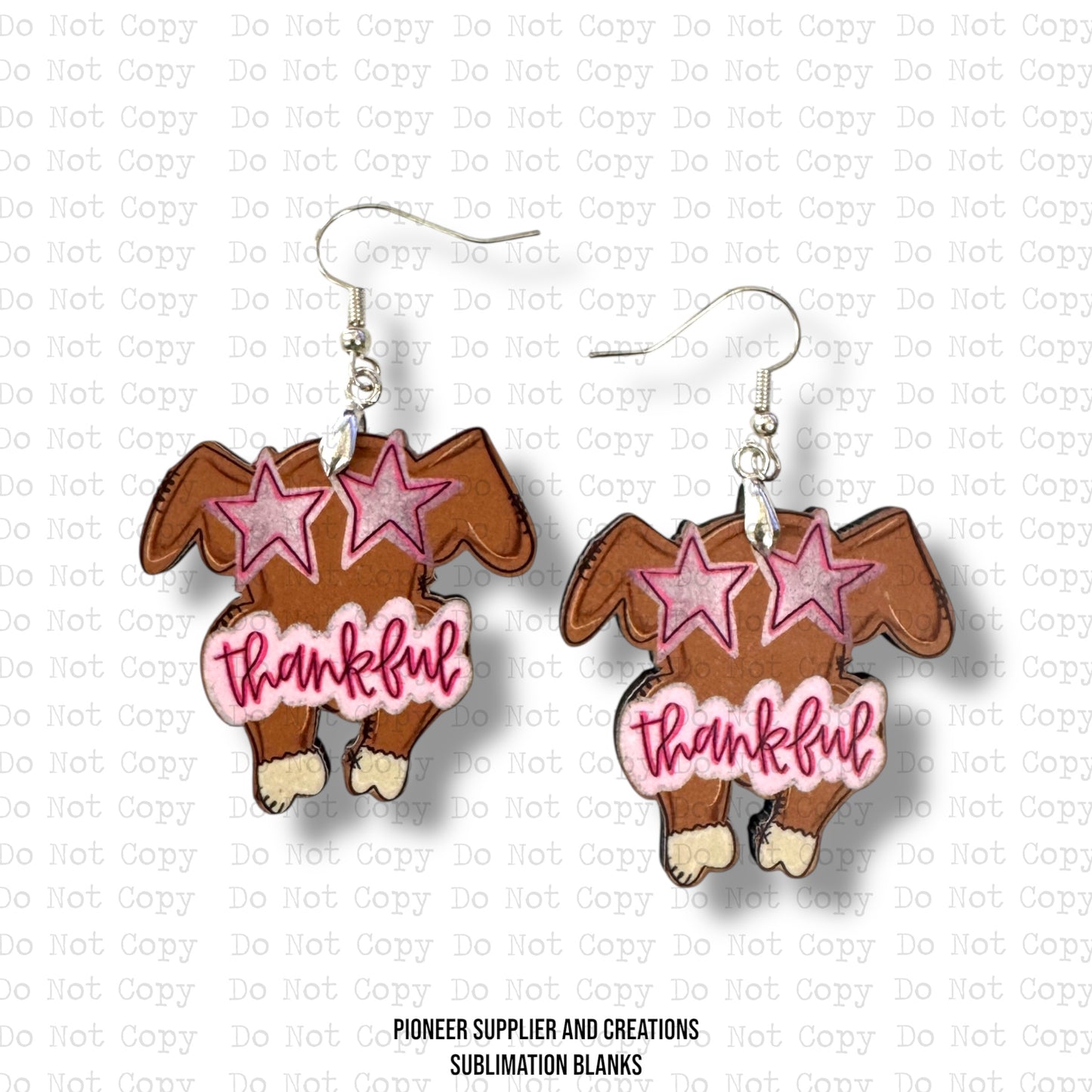 Thankful Turkey Earring Sublimation Blank Kit | Exclusive