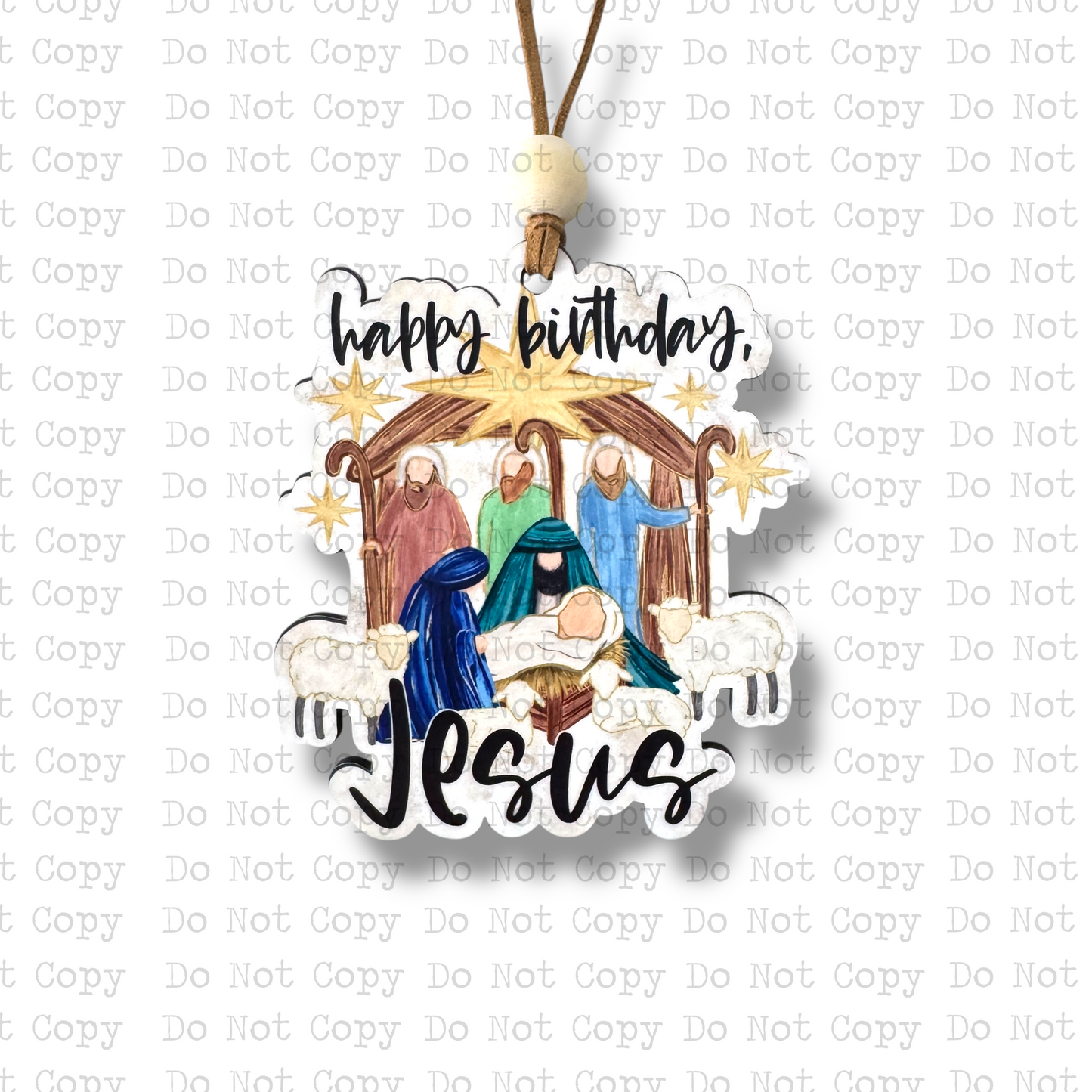 Happy Birthday Jesus Ornament Sublimation Blank