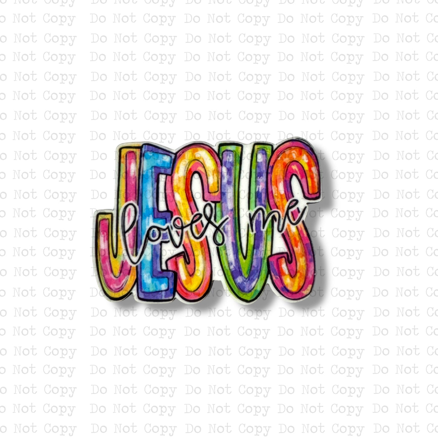 Jesus Loves Me Badge Reel Sublimation Blanks | Exclusive