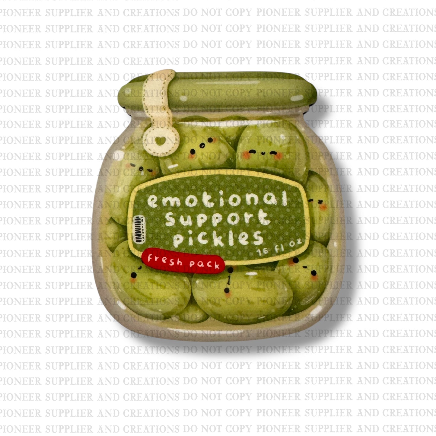 Emotional Support Pickles Magnet Sublimation Blank Kit