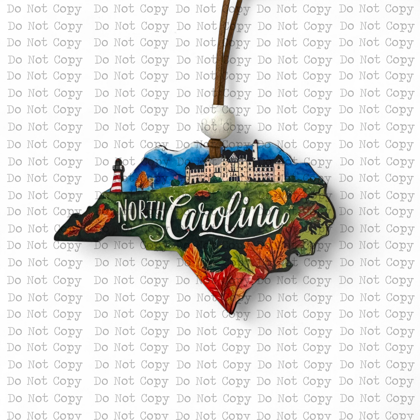 North Carolina Ornament Sublimation Blank