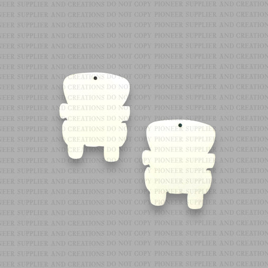 Bunny Butt Truck Earring Sublimation Blanks