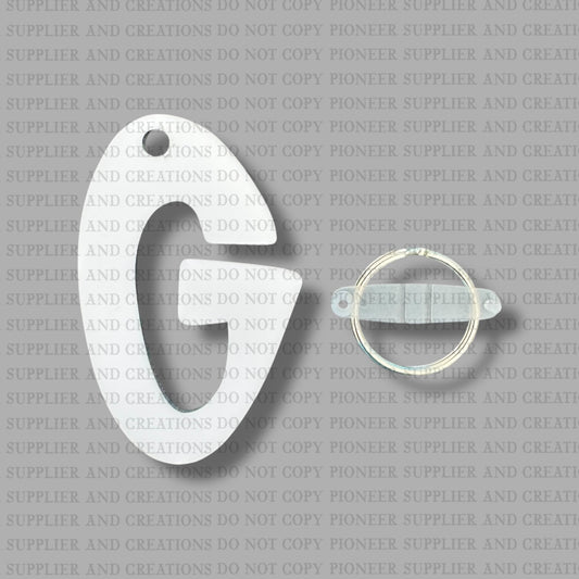 Alpha G Keychain Sublimation Blank  | Exclusive Monogram Moments