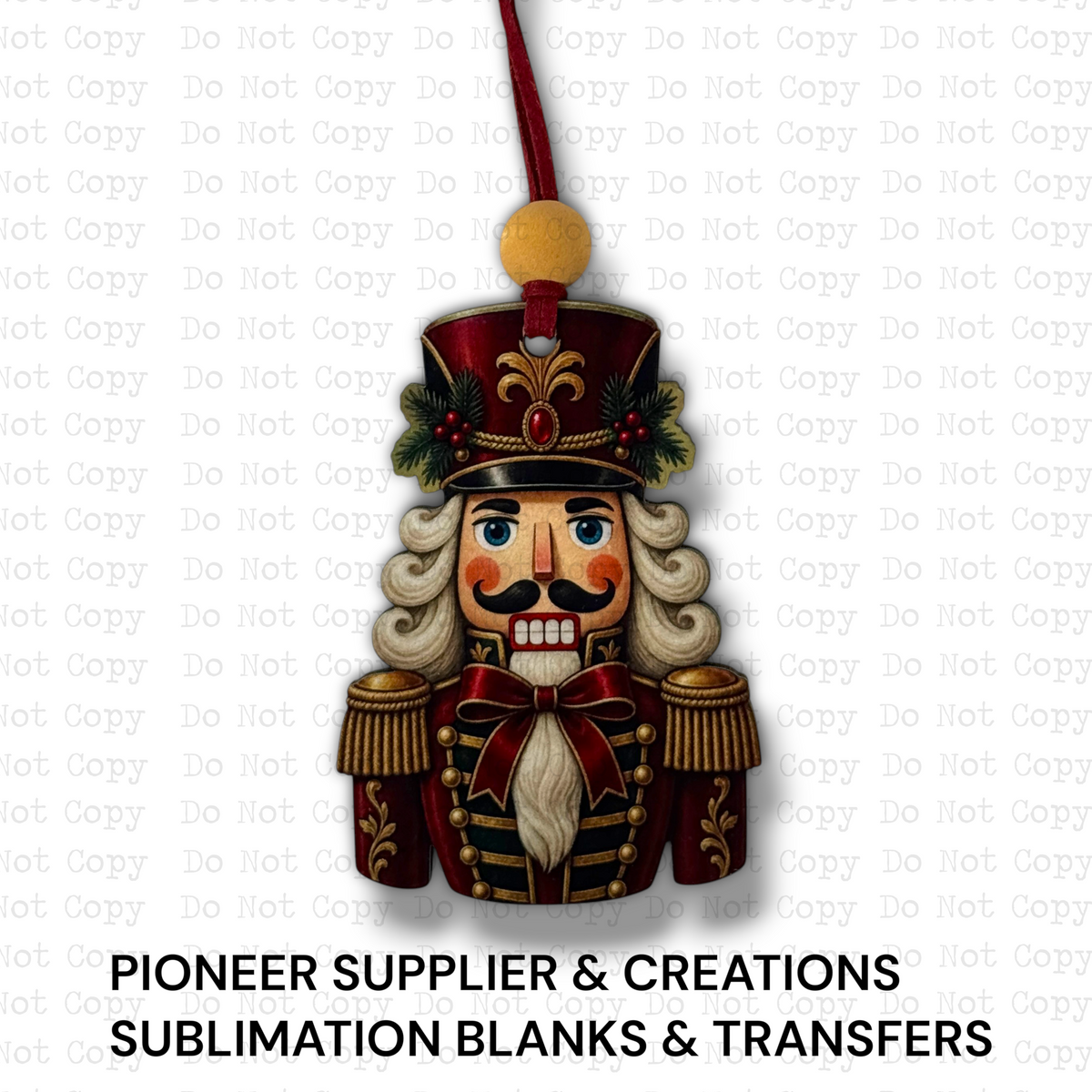 Traditional Nutcracker King Ornament Sublimation Blank