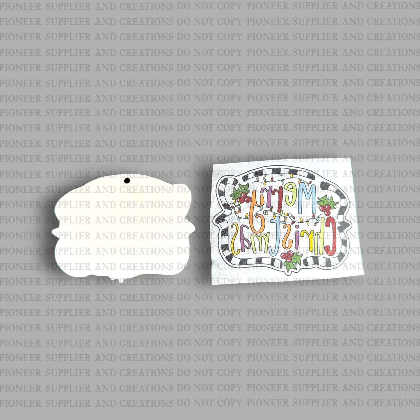 Merry Christmas Ornament Sublimation Blank