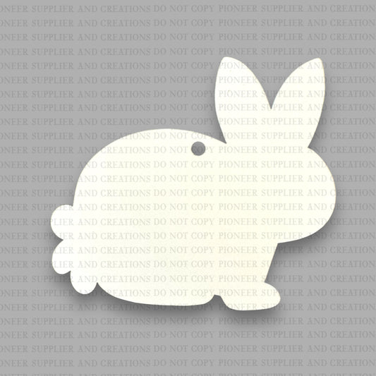 Hand Drawn Bunny Bag Tag Sublimation Blank