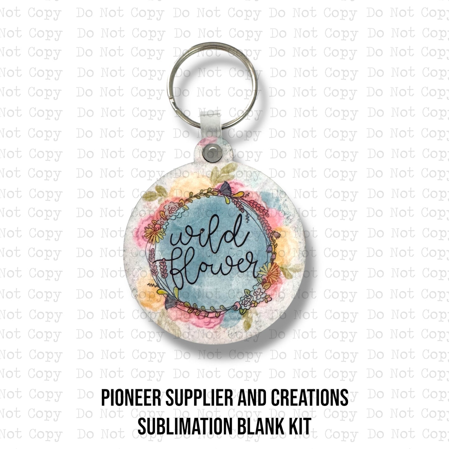 Wild Flower Keychain Sublimation Blank Kit
