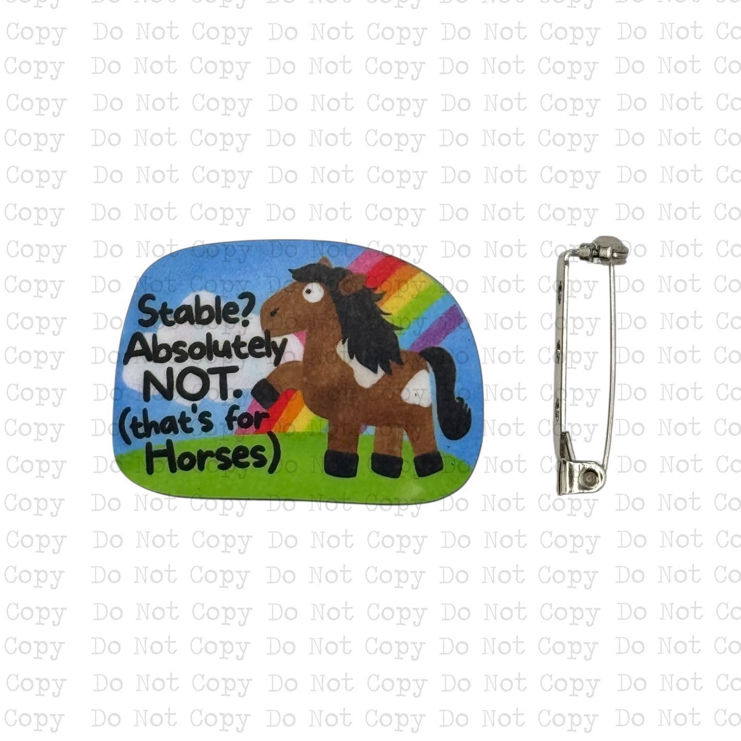 Stable Absolutely Not Lapel Pin Sublimation Blank Kit | Set of 2 TRS