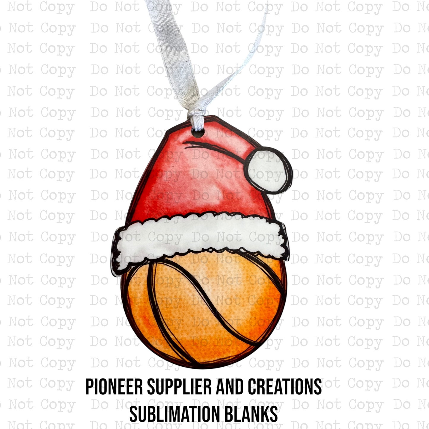 Santa Hat Sports Ornament Sublimation Blanks | Exclusive Monogram Moments