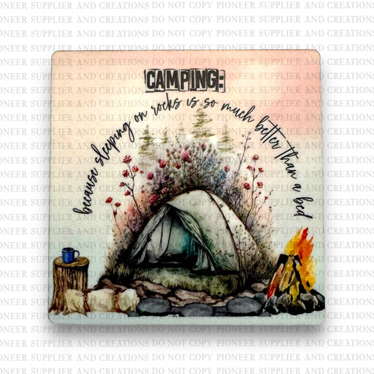 Camping Sleeping On Rocks Magnet Sublimation Blank Kit