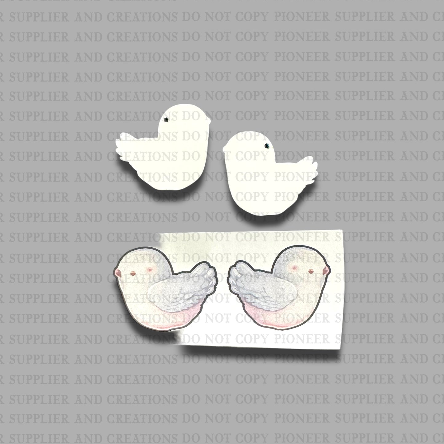 Spring Bird Earring Sublimation Blank Kit | Exclusive