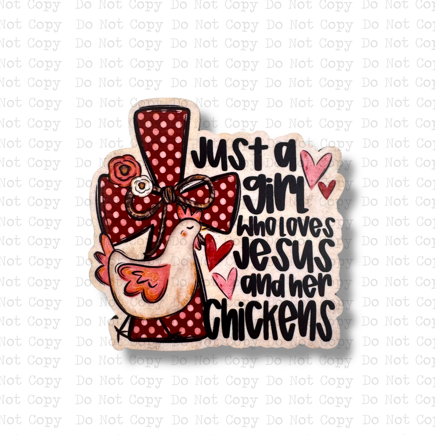 Jesus and Chickens Magnet Sublimation Blank Kit