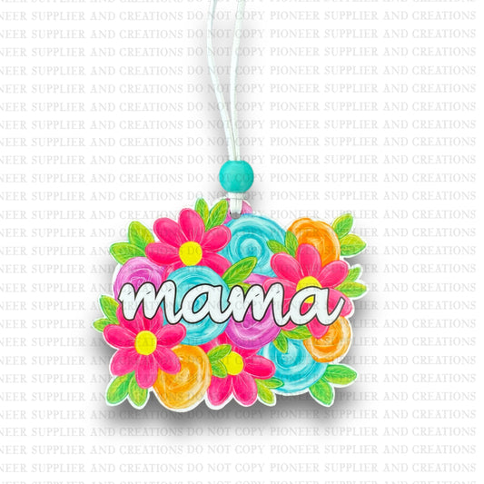 Floral Name Car Charm Sublimation Blank | Exclusive Alicia Ray