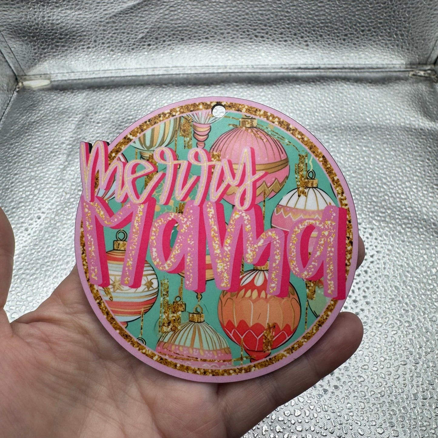 Merry Mama Ornament Pressed Blank