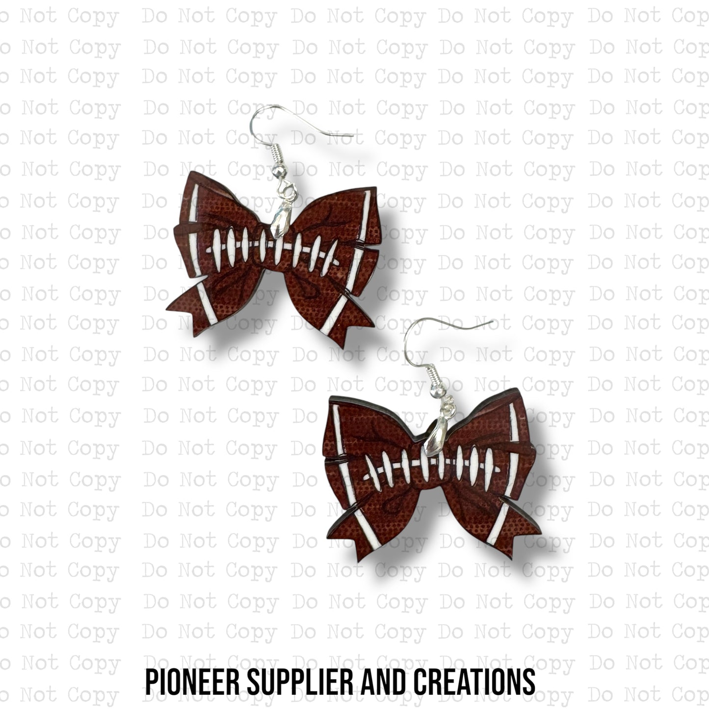 Sports Bow Earring Sublimation Blanks | Exclusive Monogram Moments