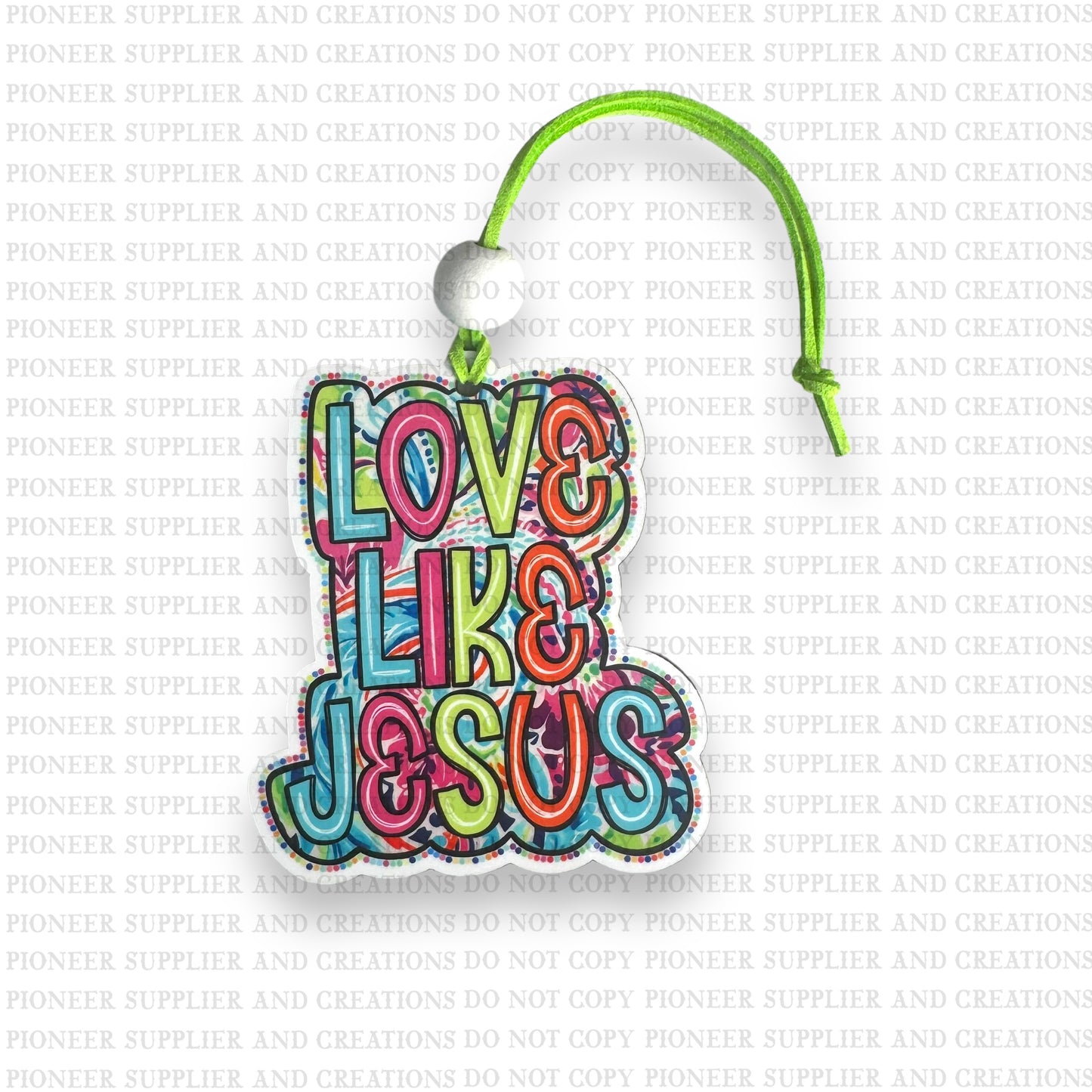 Love Like Jesus Car Charm Sublimation Blank