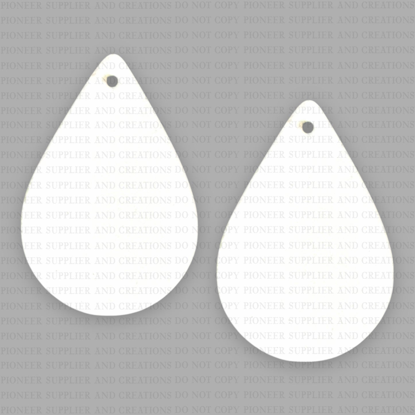 1" Rounded Teardrop Earring Sublimation Blanks