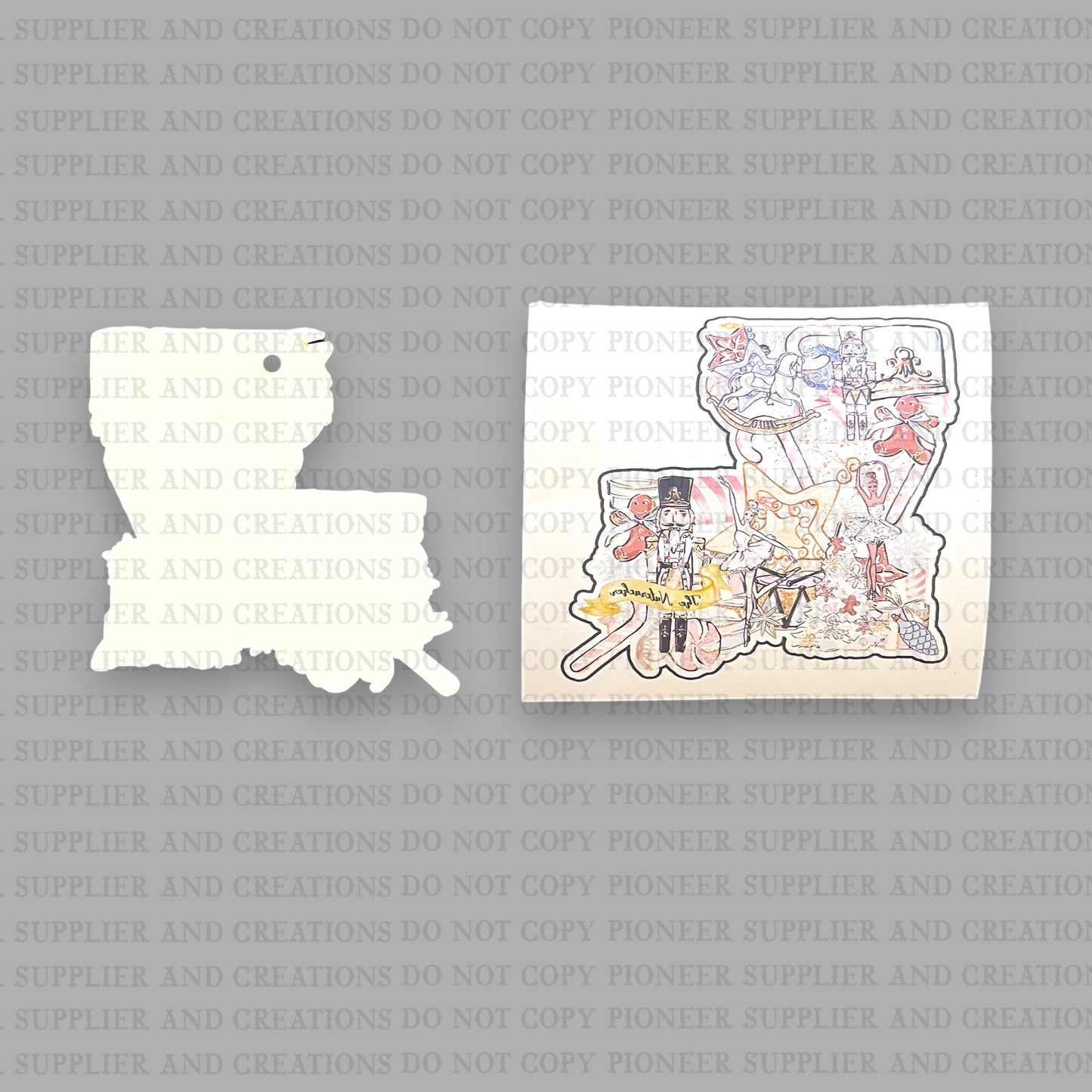 Louisiana Nutcracker Ornament Sublimation Blank