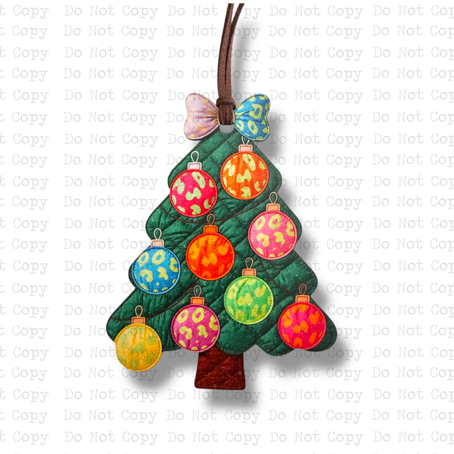 Patchwork Christmas Tree Ornament Sublimation Blank