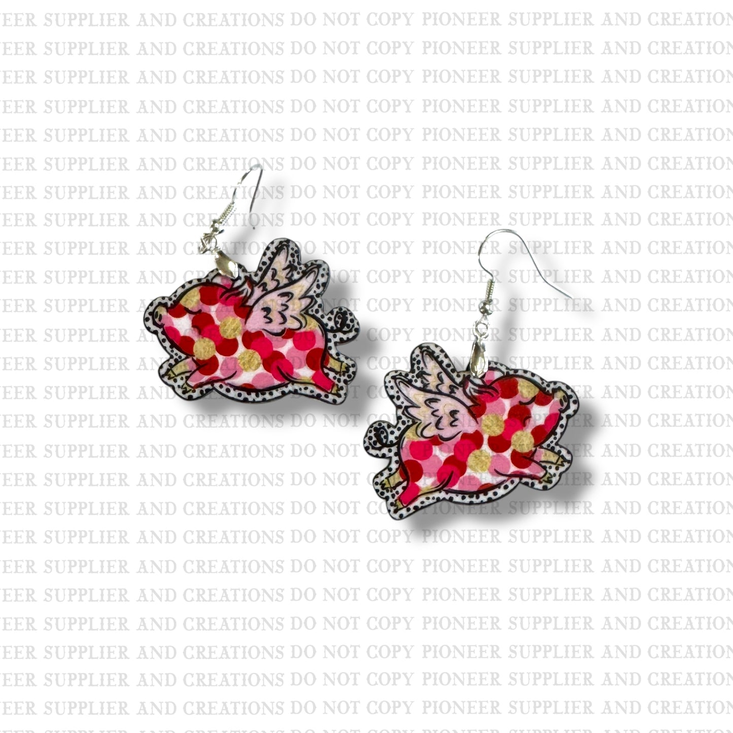 Flying Pig Earring Sublimation Blanks Kit