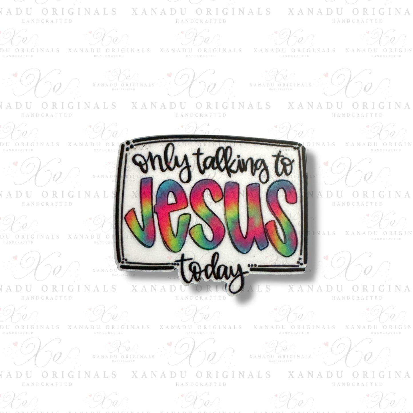 Only Talking To Jesus Badge Reel Sublimation Blanks | Exclusive
