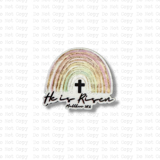 He Is Risen Badge Reel Sublimation Blanks | Set of 2