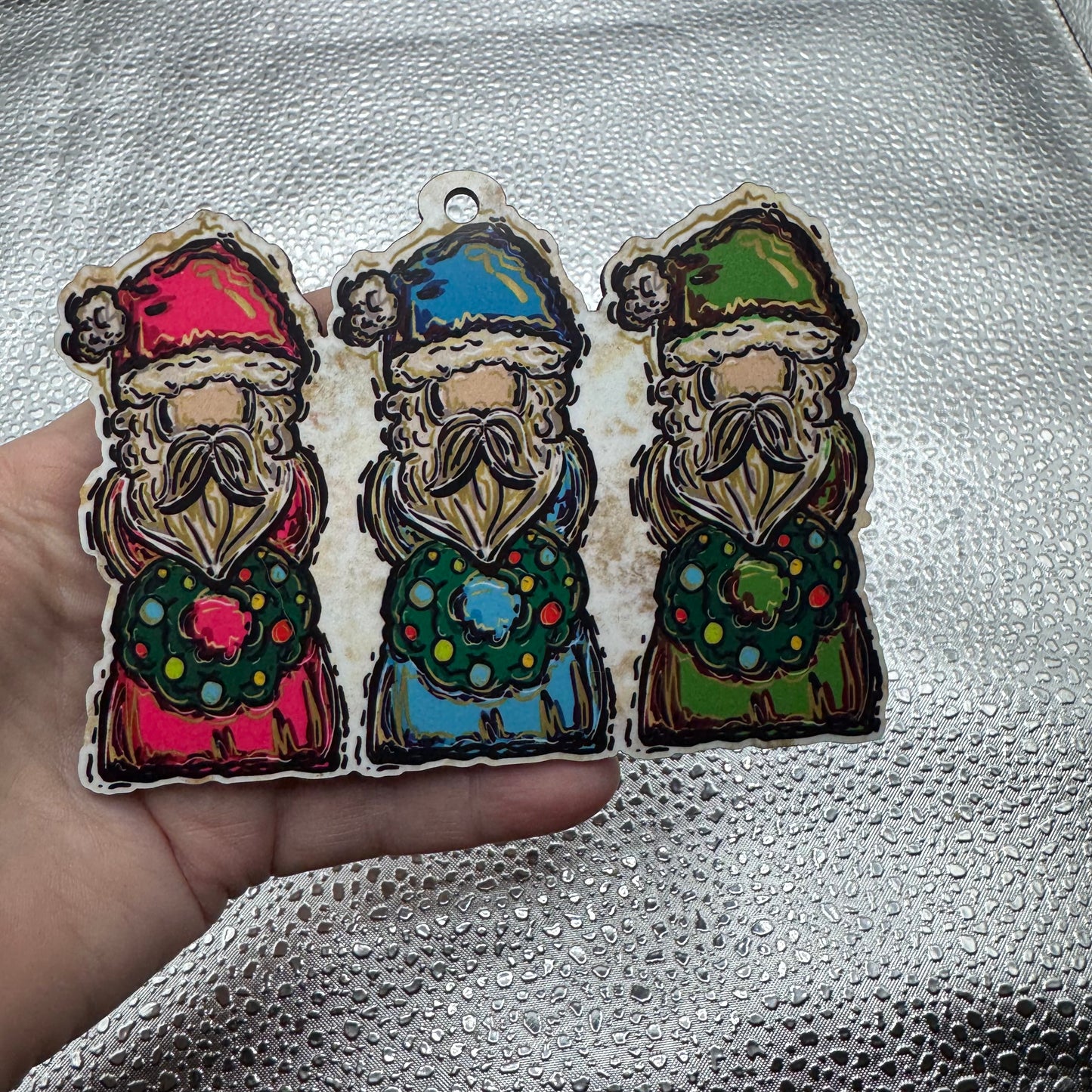 Trio Old World Santa Pressed Blank