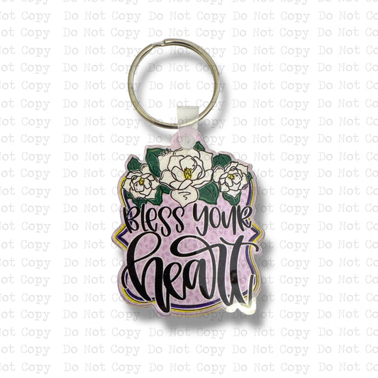 Bless Your Heart Keychain Sublimation Blank Kit