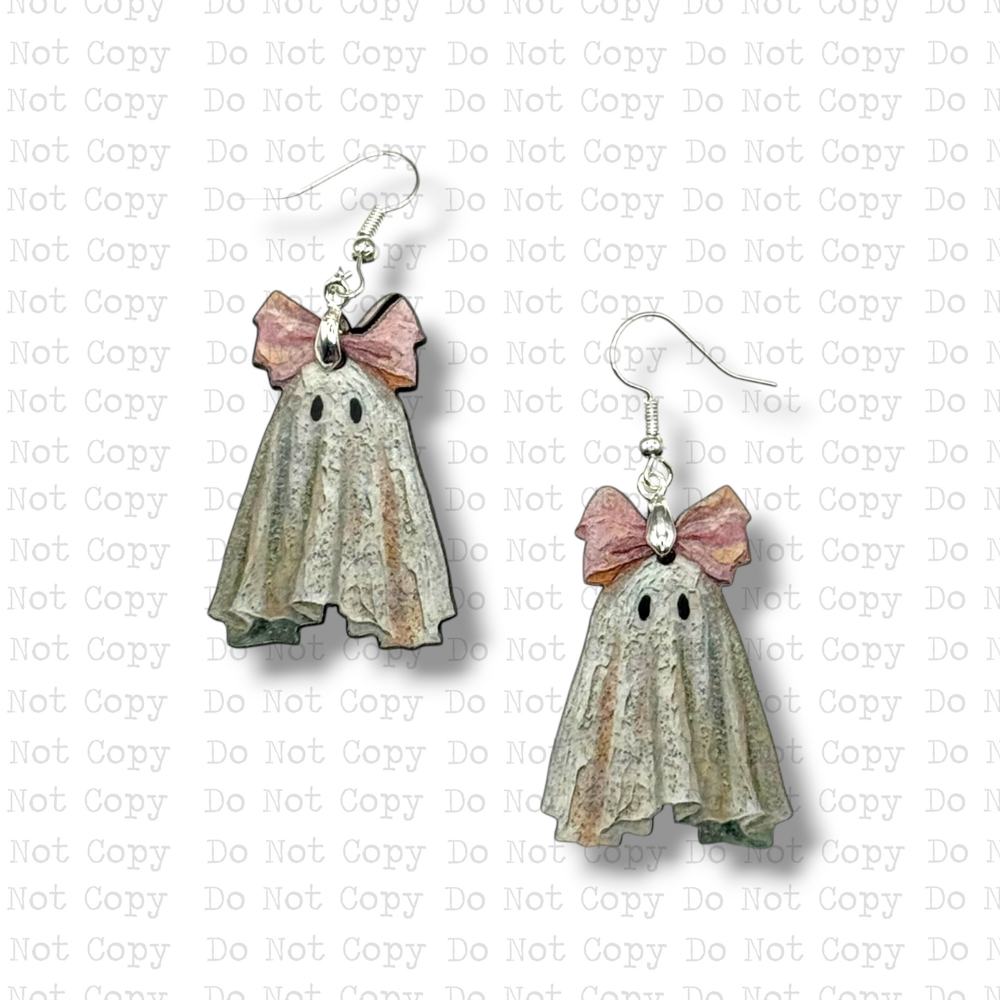 Glitter Ghost Earring Sublimation Blank Kit