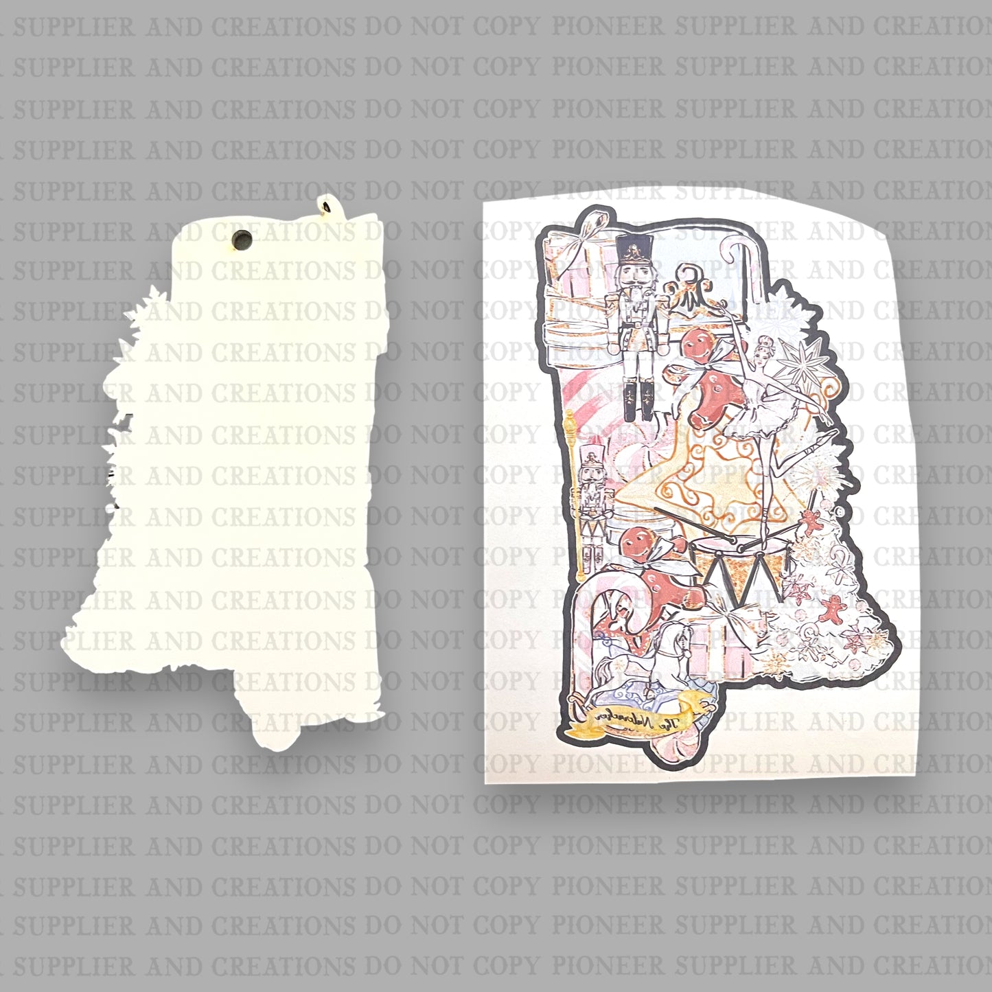 Mississippi Nutcracker Ornament Sublimation Blank