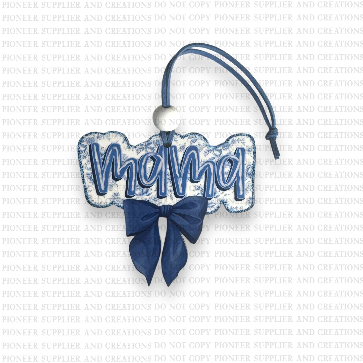 Mama Chinoiserie Car Charm Sublimation Blank