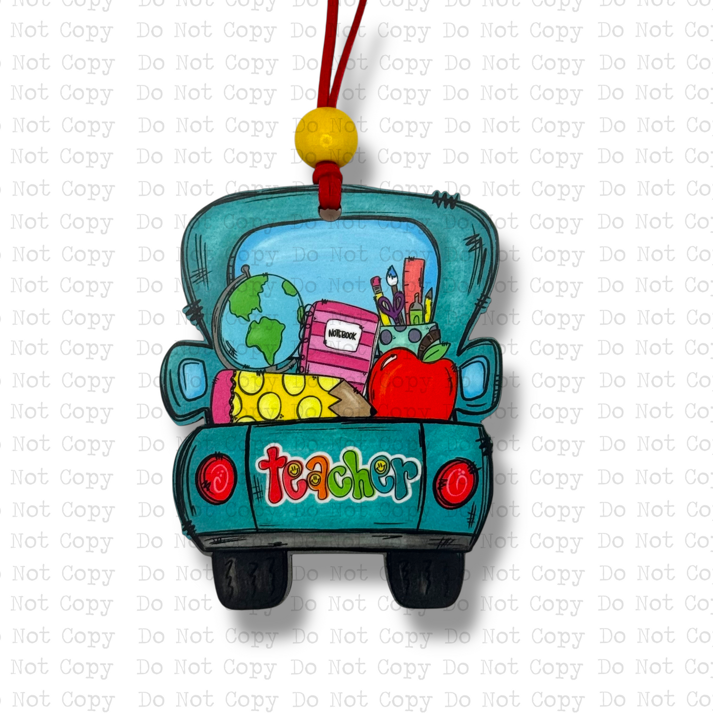 Teacher Truck Car Charm Sublimation Blank | ARA