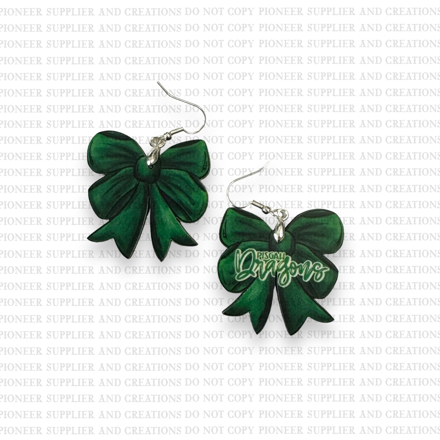 School Spirit Bow Earring Sublimation Blanks