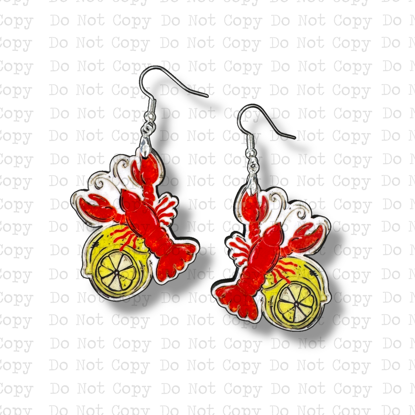 Lemon Crawfish Earring Sublimation Blank Kit | G&M