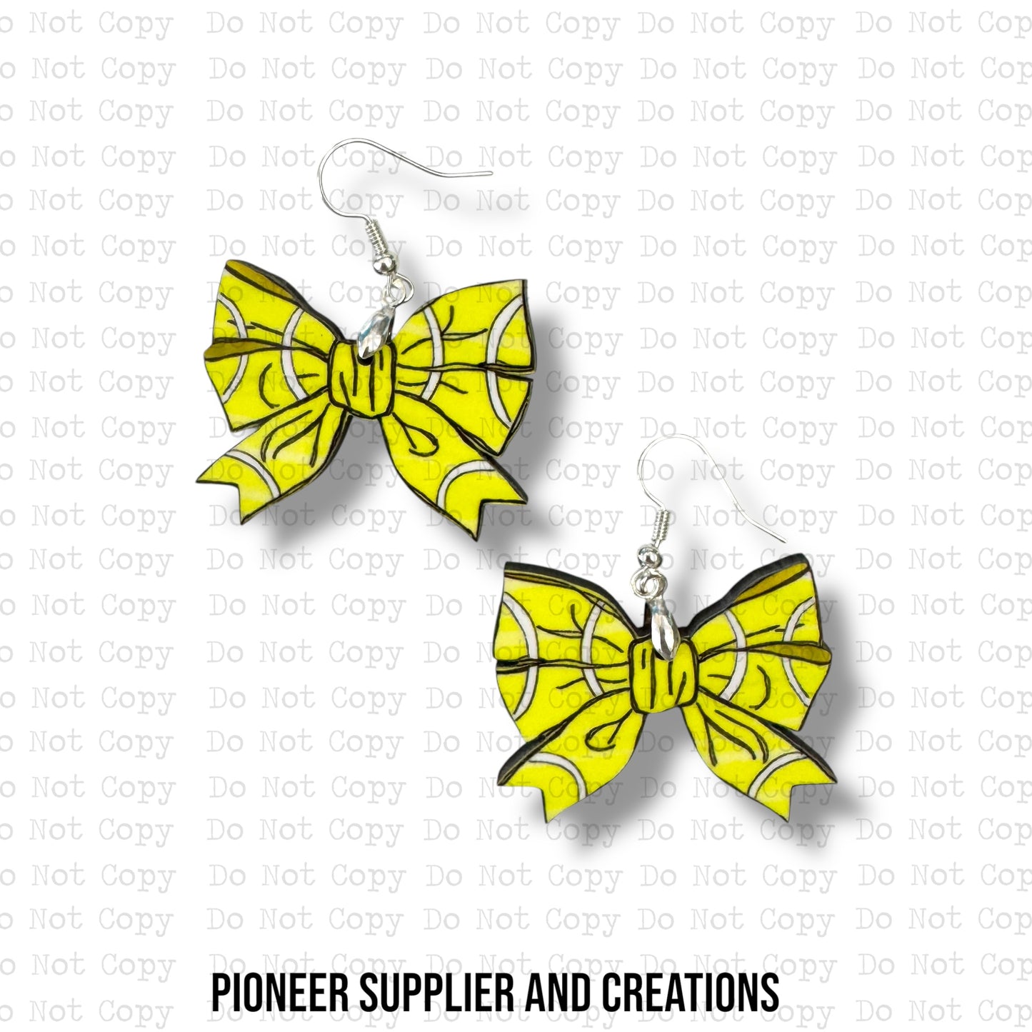 Sports Bow Earring Sublimation Blanks | Exclusive Monogram Moments