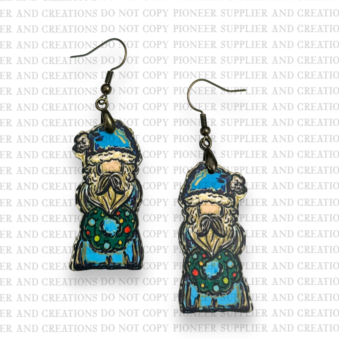 Old World Santa Earring Sublimation Blanks | Exclusive Graphx & More